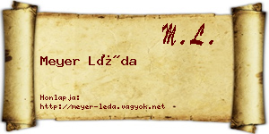 Meyer Léda névjegykártya